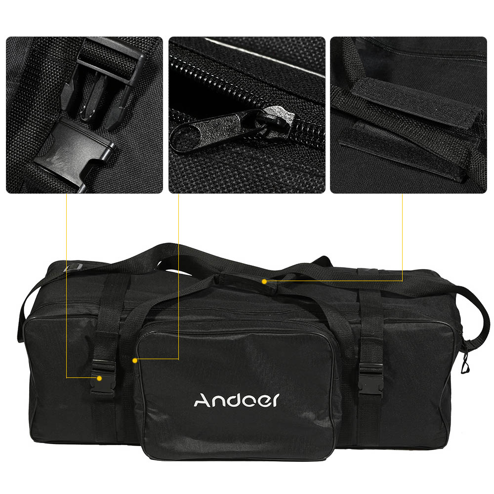 Photography Umbrella Lighting Kit - 29 * 9 * 10インチ写真撮影スタジオライトキット、ライトスタンド、アンブレラ、フラッシュ照明機器用パッド入りキャリングバッグ