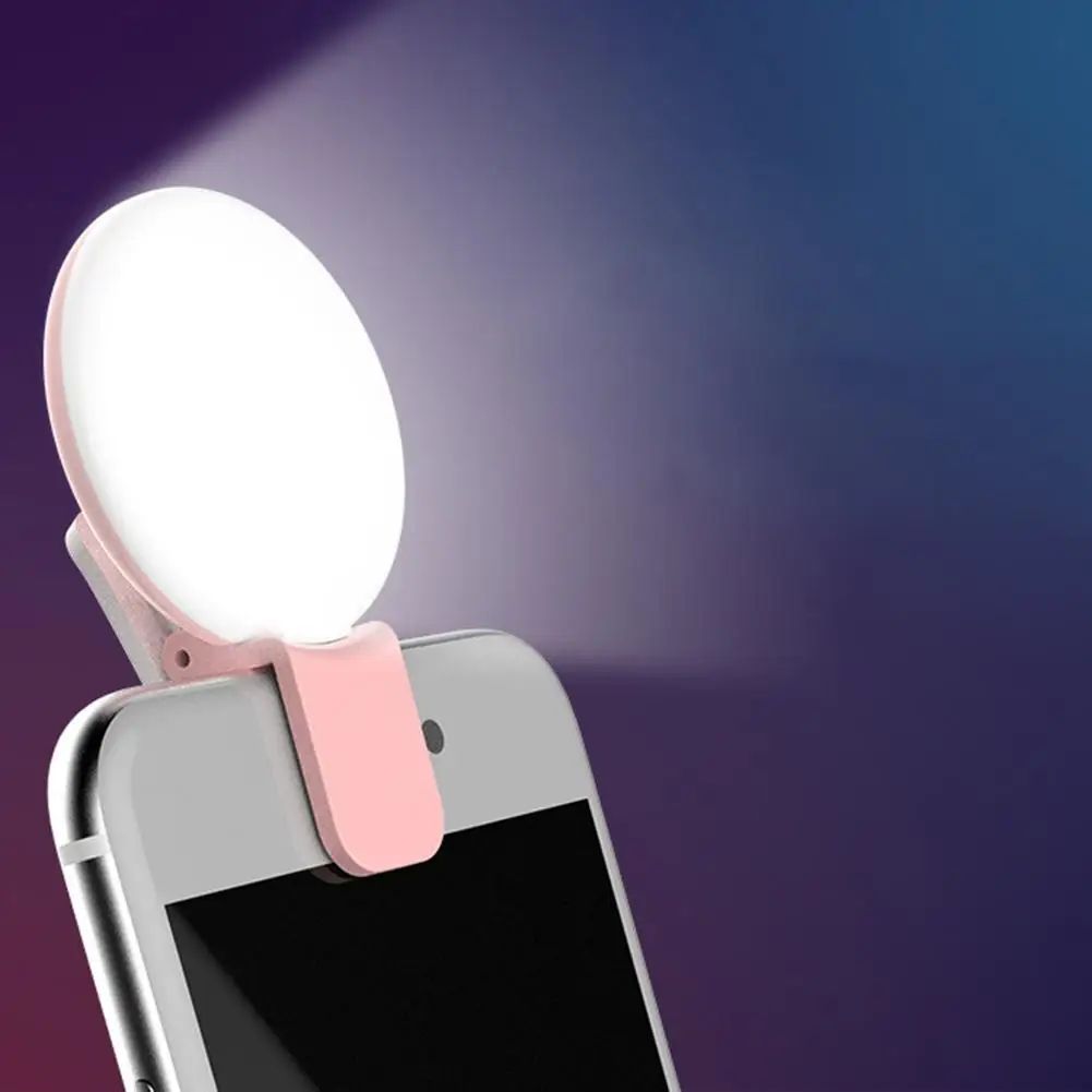 Photography Lighting Patterns - 携帯電話 LED Selfie リングライトポータブルミニ耐久性のある実用的な 3 ストップ調光サークル写真クリップ補助光