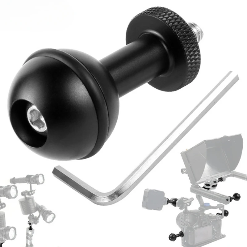 Photography Lighting Outdoor - ダイビング写真ボールヘッドベース、落下防止ヘッドベース、調整可能な伸縮性、1,4ネジ詰め替えライトブラケット、ユニバーサル