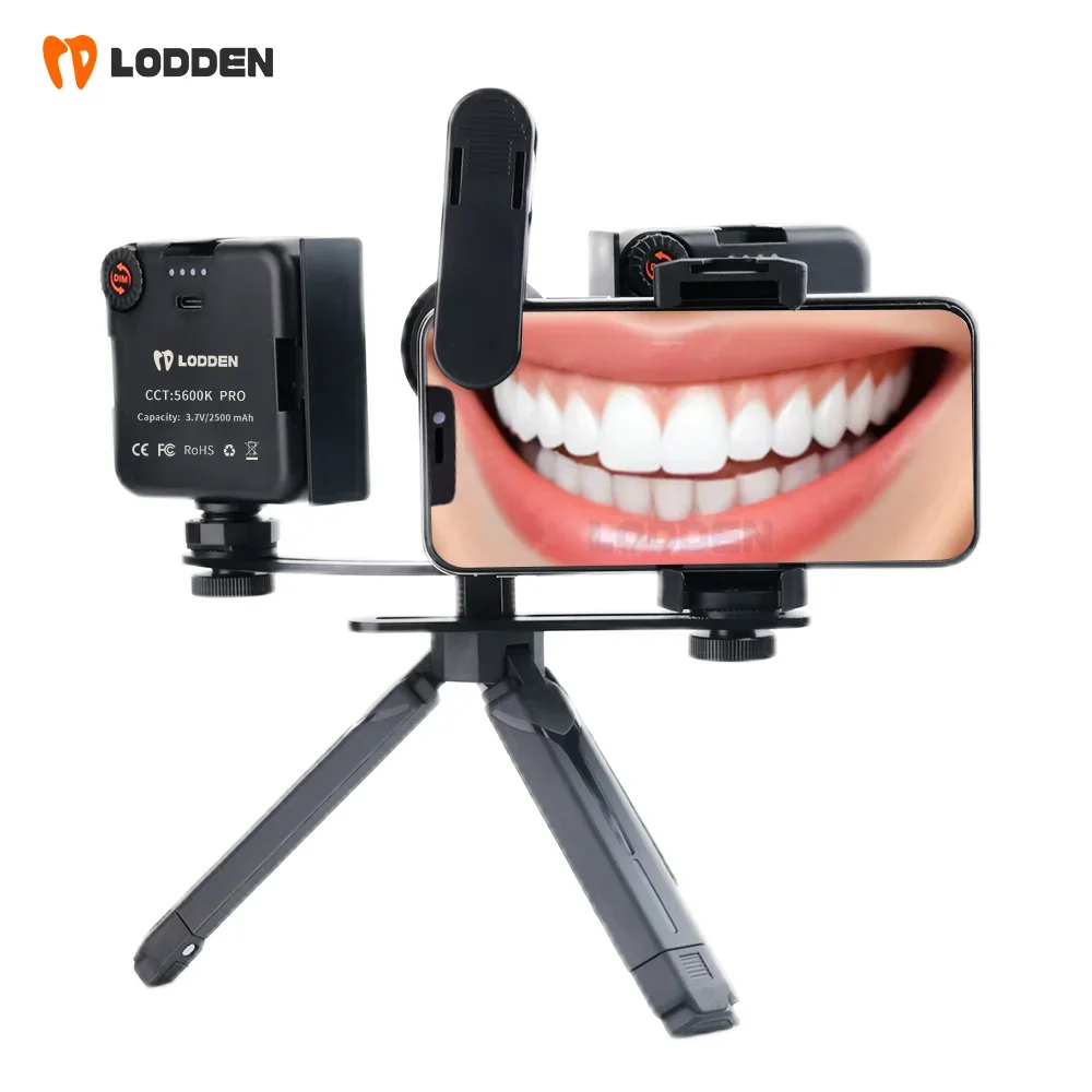 Photography Lighting Lamp - ブルートゥース付き歯科用充填ライト,写真撮影,歯科医,マクロレンズ,歯科用機器,口腔充填,LODDEN-LED