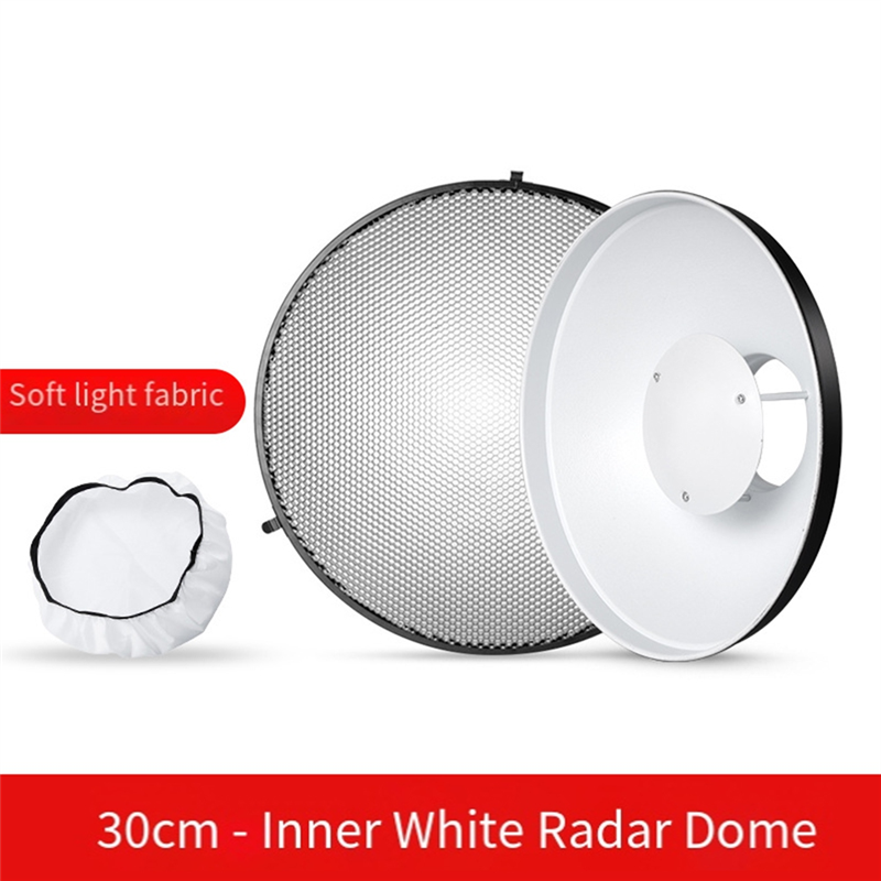 Photography Lighting Beauty Dish - AT82-スタジオポートレート写真撮影用ビューティーディッシュリフレクター30センチメートルハニカムグリッド強化された照明制御