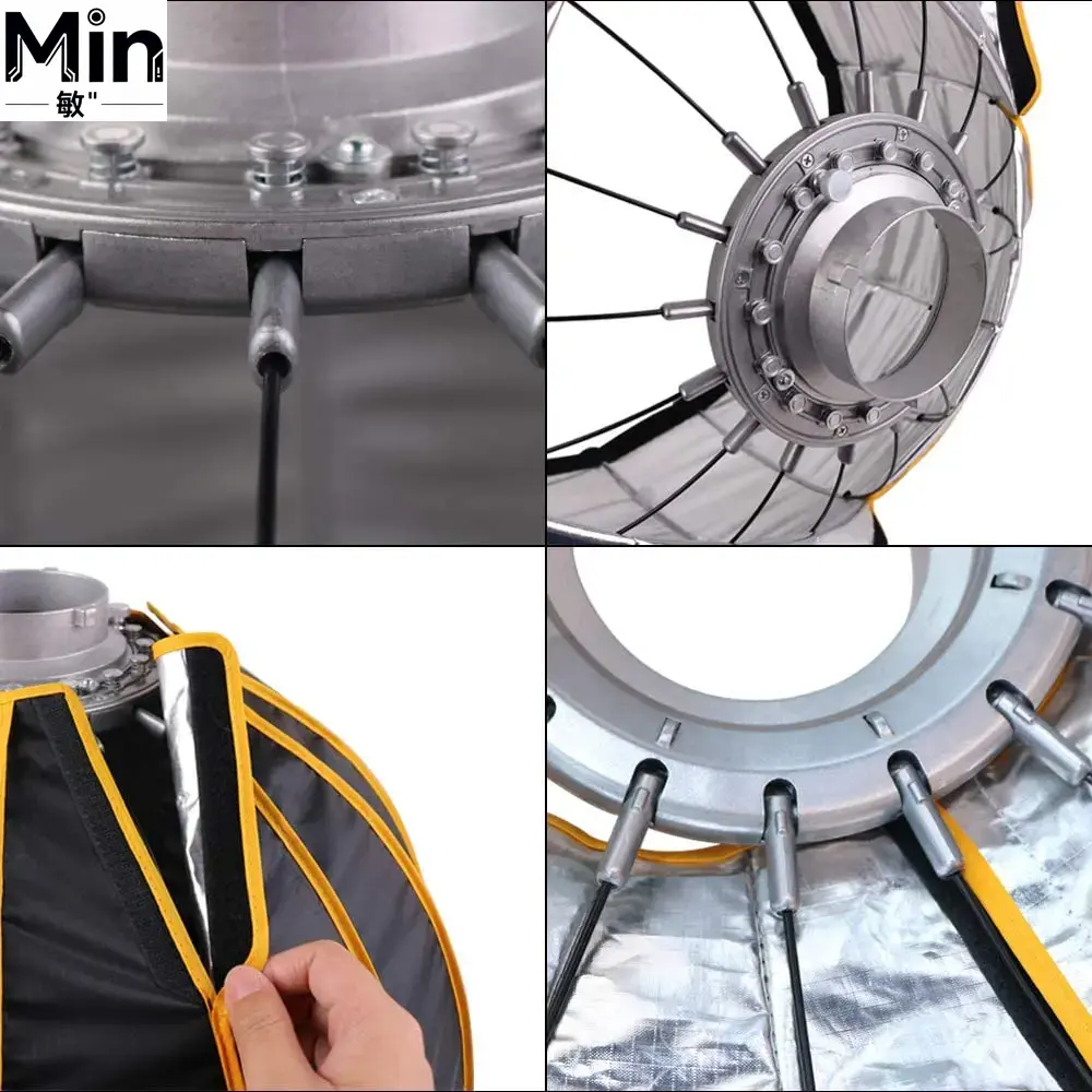 Photography Umbrella Lighting Setup - 35インチ（90cm）クイックセットアップ折りたたみ式ディープパラボリックアンブレラソフトボックス（キャリーバッグ付き）LED撮影スタジオビデオ照明用