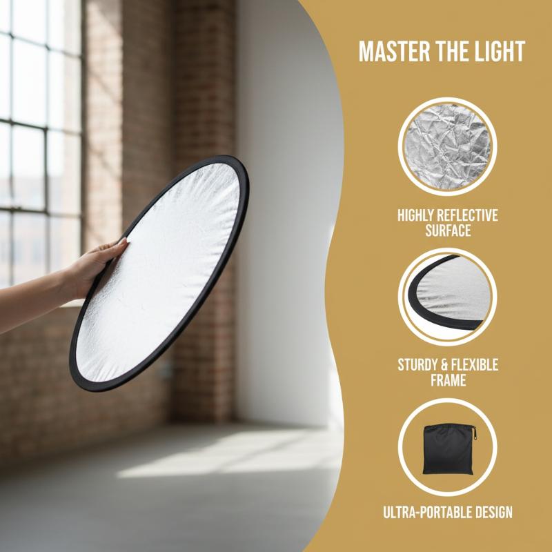 Photography Lighting Outdoor - 5 in 1 ラウンド型写真用リフレクター 折りたたみ式ライトディフューザー アマチュア写真家向け