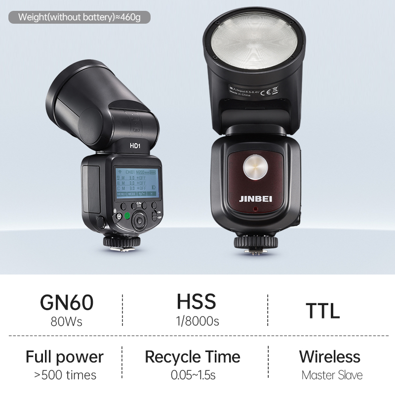 JINBEI HD-1ラウンドヘッドHSSスピードライト屋外 - Photography Lighting Outdoor のレビューと価格