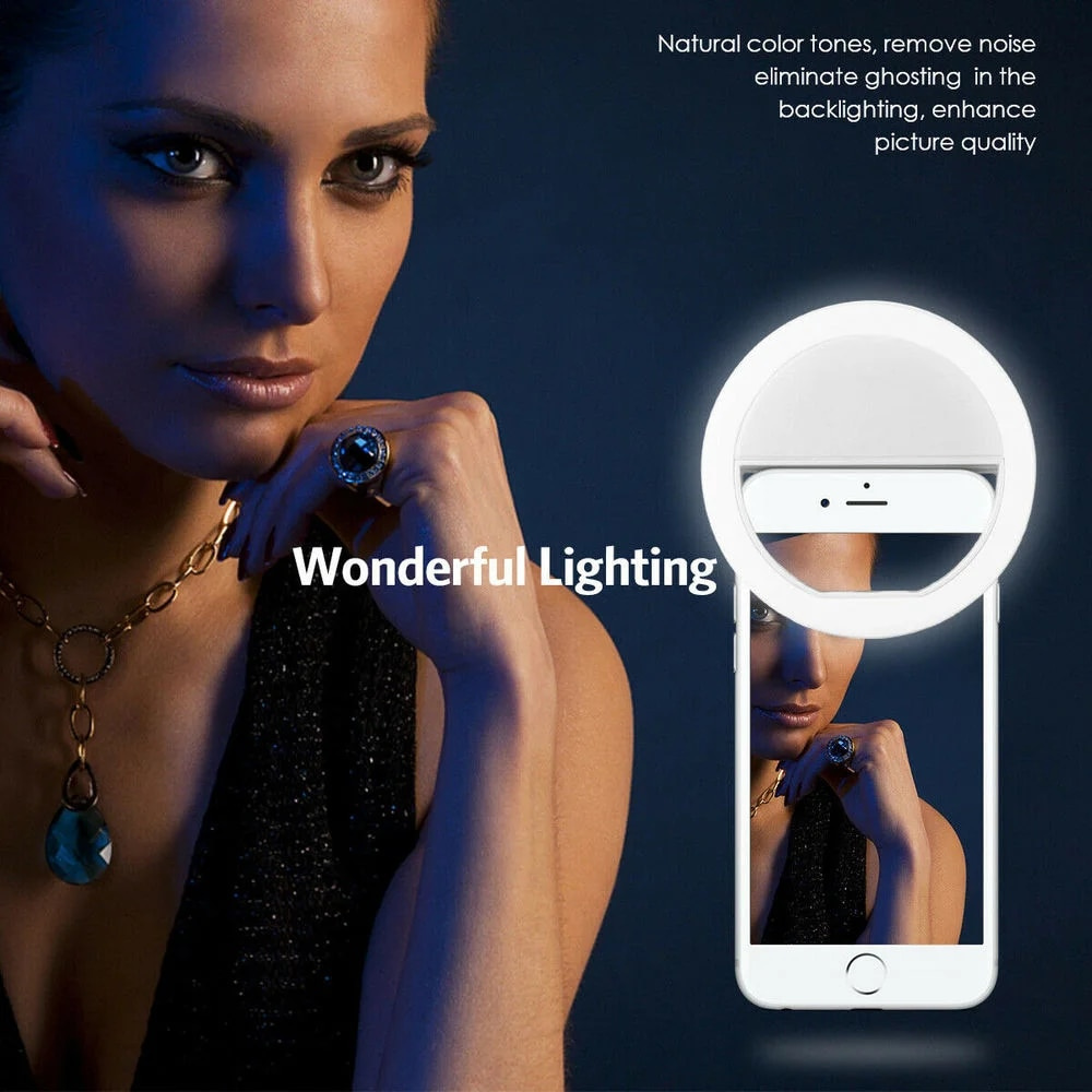 USB充電式LEDセルフィーリングライト、ポータブルフィルラ - Photography Lighting Patterns のレビューと価格