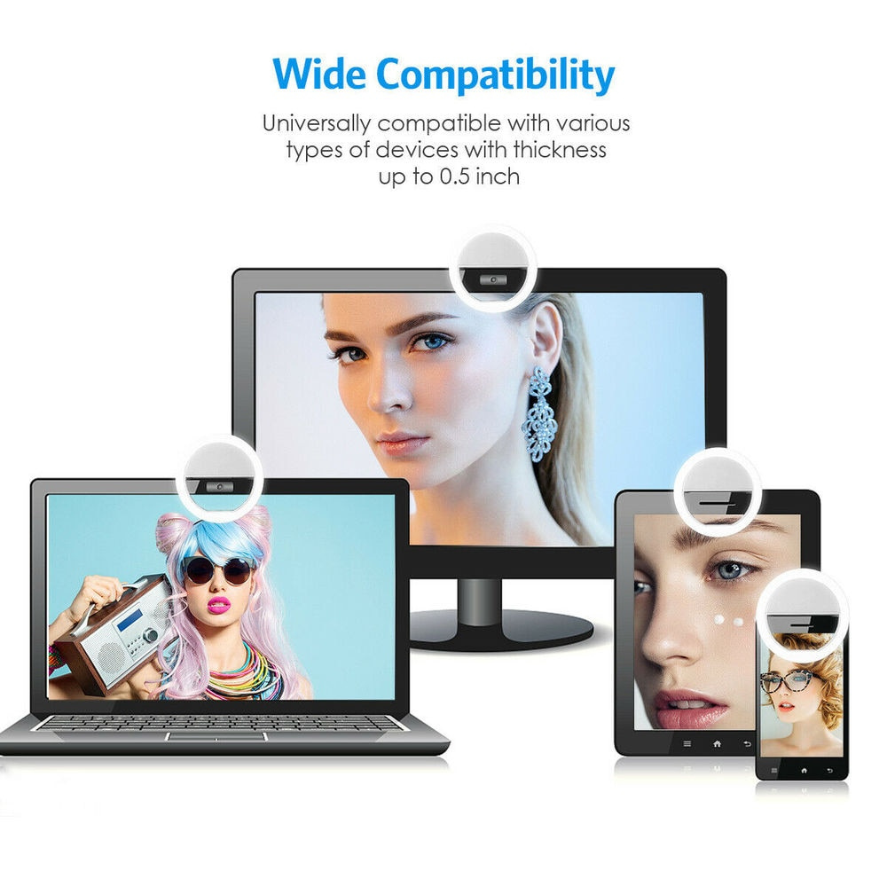 LEDセルフィーフィルライトUSB充電式LEDセルフィーリン - Photography Lighting Effects のレビューと価格