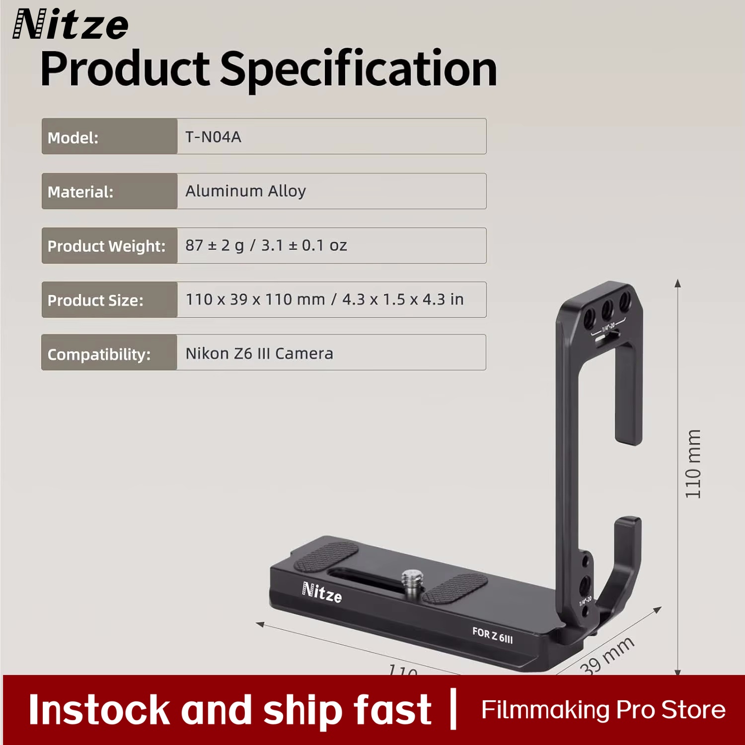 Nitze カメラ L ブラケット Nikon Z6 III - Nikon Camera Z6 Iii のレビューと価格
