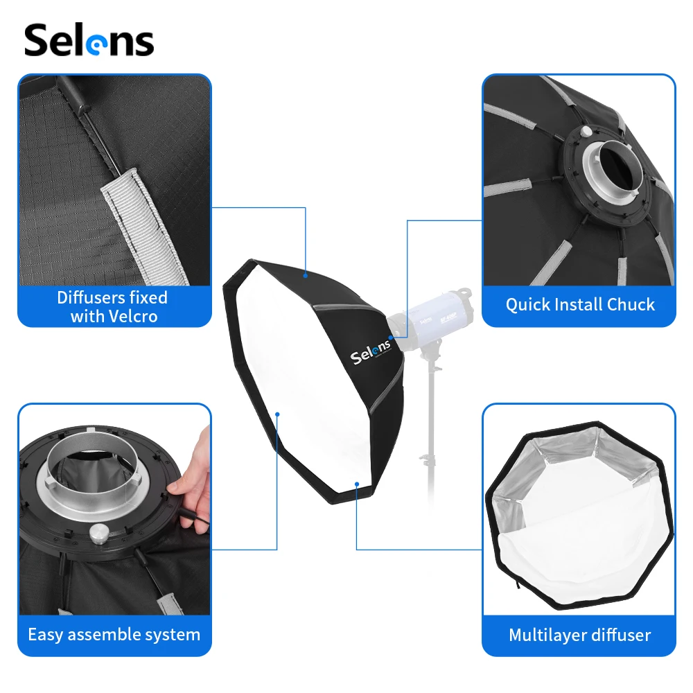 セレンズ 82/105cm アンブレラソフトボックス + ボ - Photography Umbrella Lighting Setup のレビューと価格