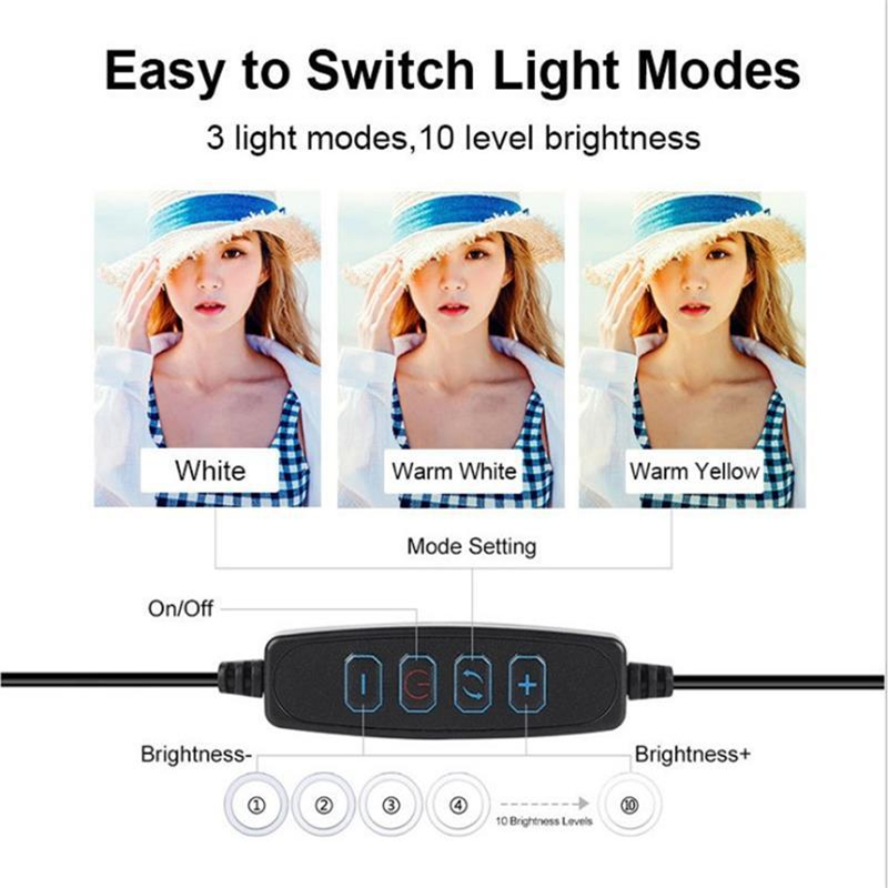 調光可能なLEDリングライト、電話用USB自撮りランプ、ライ - Photography Lighting Lamp のレビューと価格