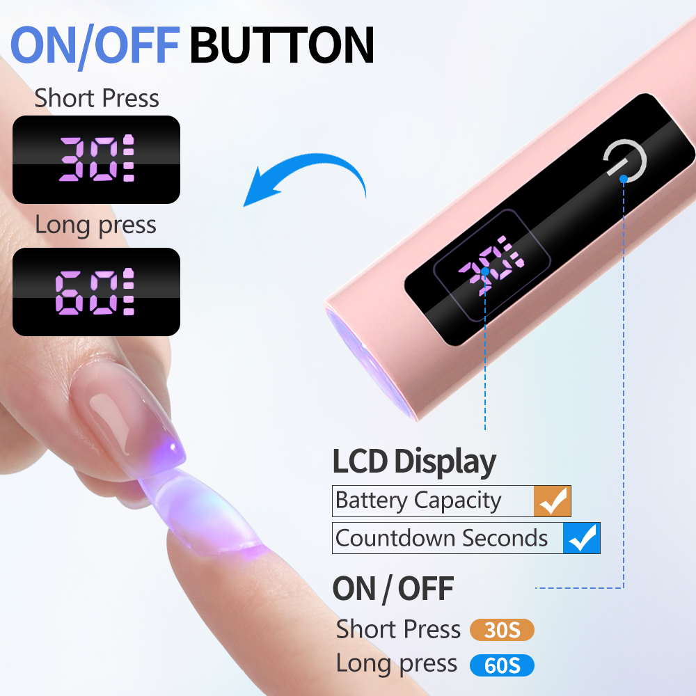 タッチランプネイルUV LEDドライヤー ポータブル充電式懐 - Photography Lighting Gels のレビューと価格