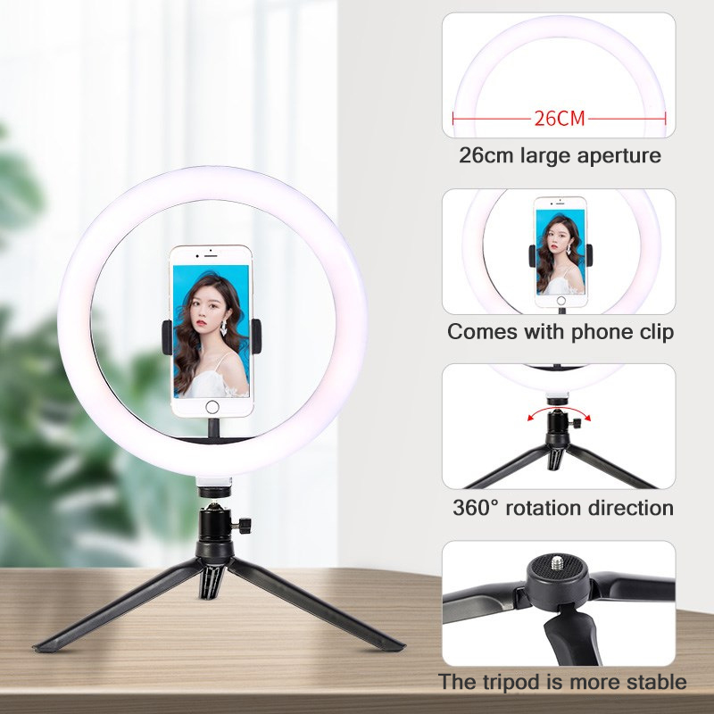 26 センチメートル 10 インチ Led リング Self - Photography Lighting Kit のレビューと価格