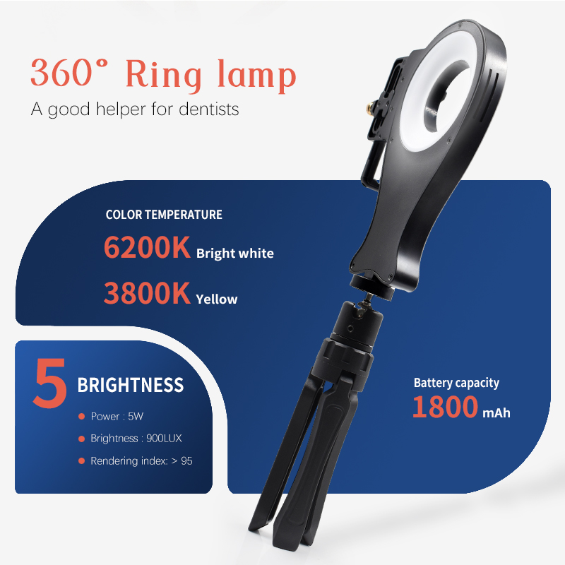 JUMTOP歯科用写真撮影リングライト、調整可能な色温度と明 - Photography Lighting Lamp のレビューと価格