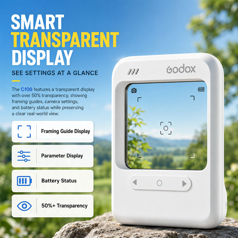 Godox C100 透明ビューカメラ 2-in-1 ポータ - Photography Lighting Godox のレビューと価格