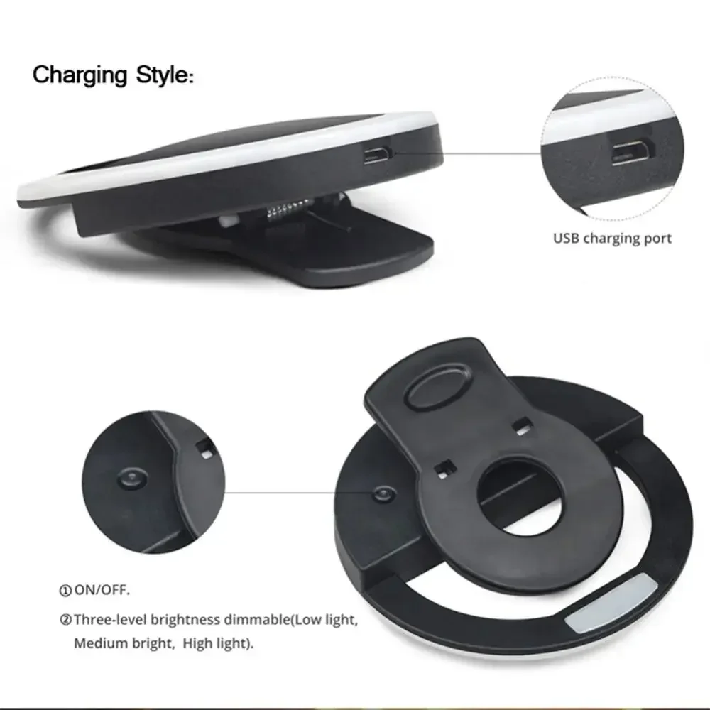 LED Selfie リングライト携帯電話クリップオンランプ - Photography Lighting Effects のレビューと価格