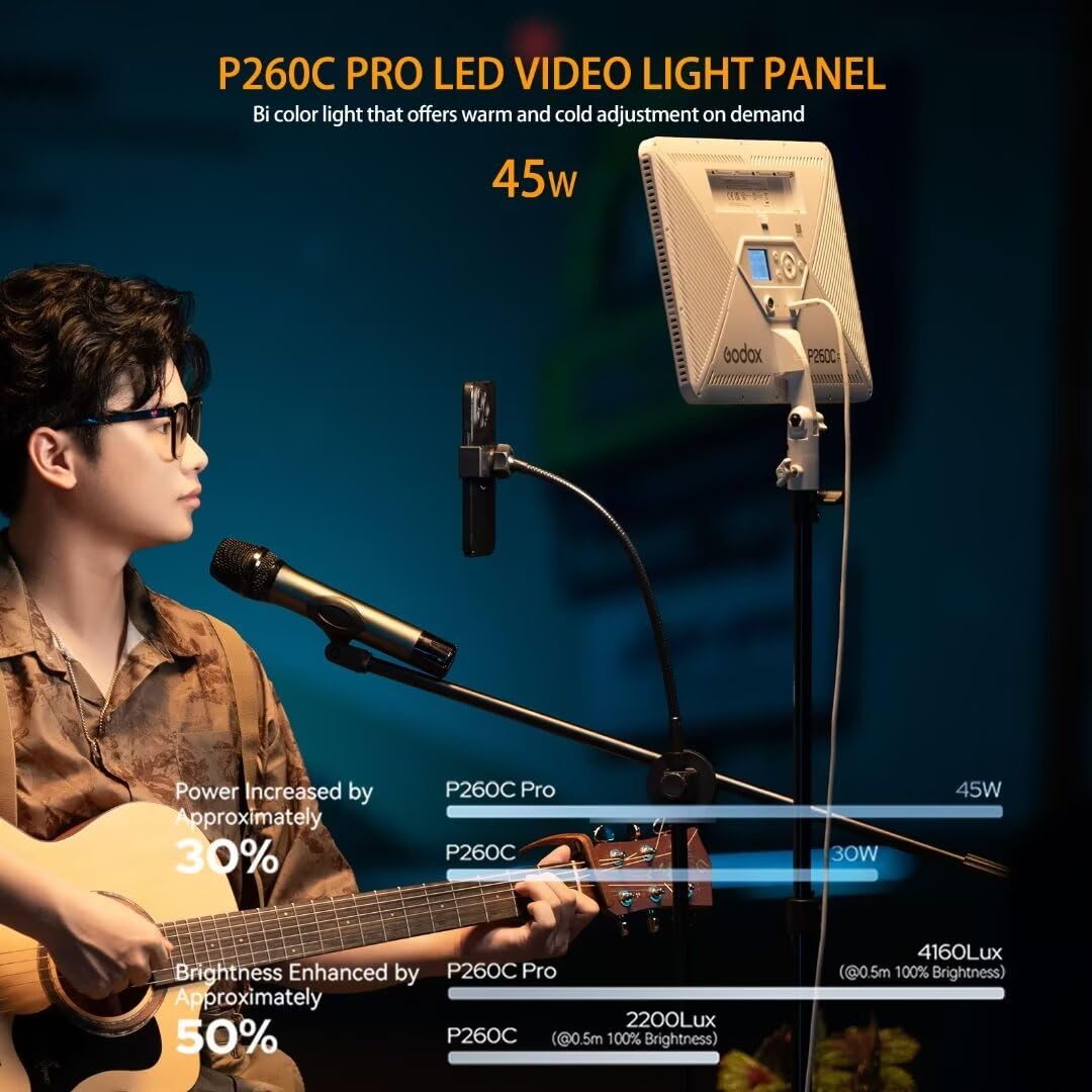 Godox P260C Pro LED ビデオライトパネル  - Photography Lighting Godox のレビューと価格