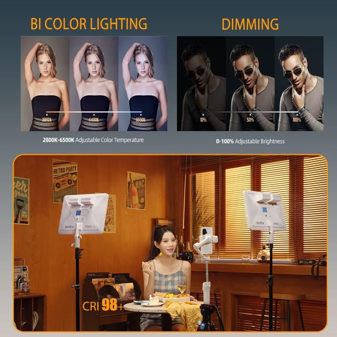 Godox P260C Pro LED ビデオライトパネル  - Photography Lighting Godox のレビューと価格