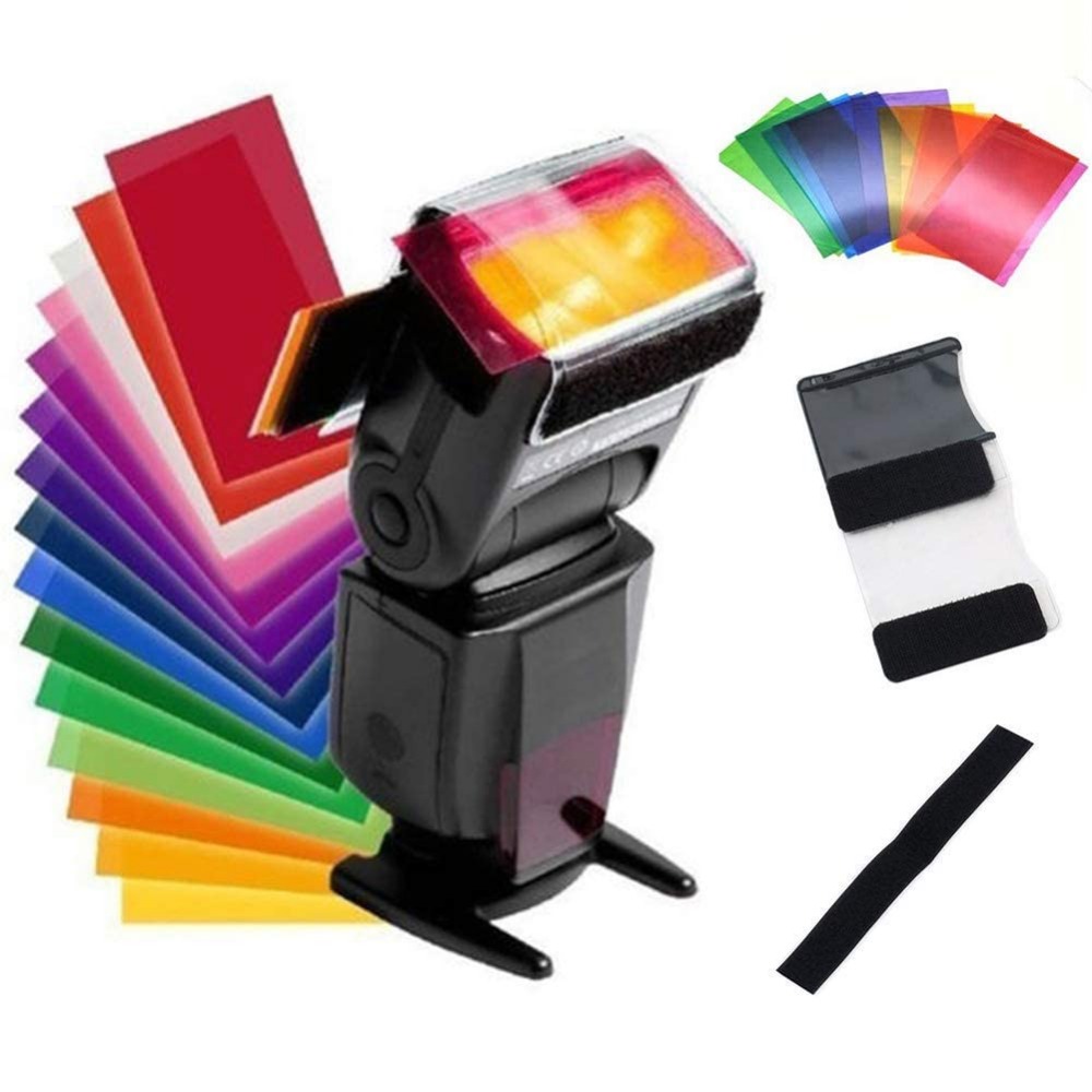 12色カメラフラッシュジェル照明フィルターキット、ユニバーサ - Photography Lighting Kit のレビューと価格