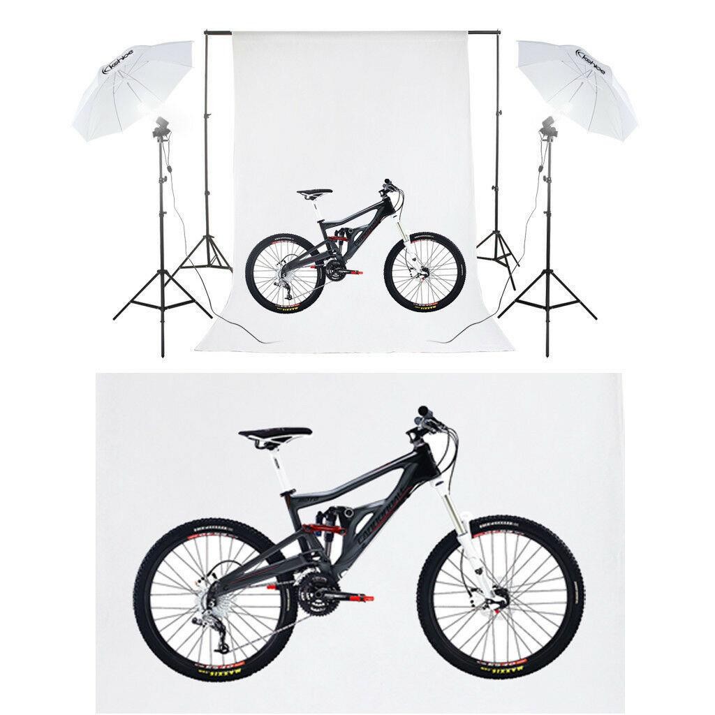 写真スタジオ撮影照明キット、傘、ソフトライトボックス、背景ス - Photography Umbrella Lighting Kit のレビューと価格
